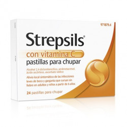 STREPSILS WITH VITAMIN C 24 SUCKING TABLETS